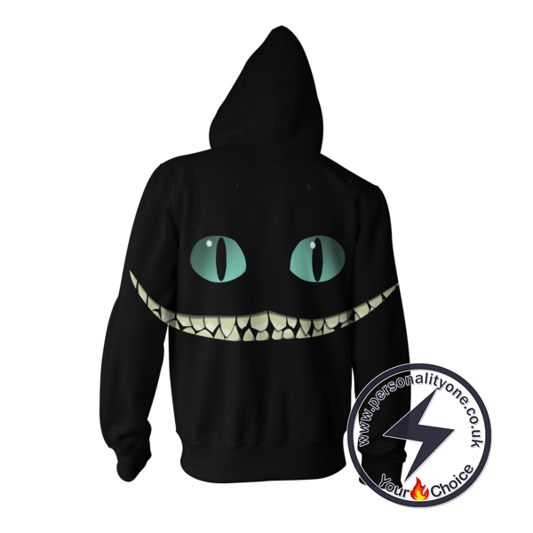 Cheshire Cat Smile Zip Up Hoodie Jacket